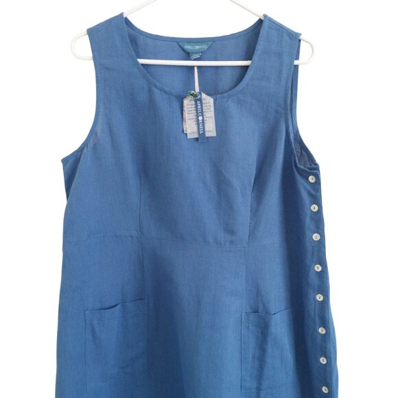 April Cornell Seaside Porch Dress Royal Blue New With Tags Size Large Sleeveless - Picture 3 of 12